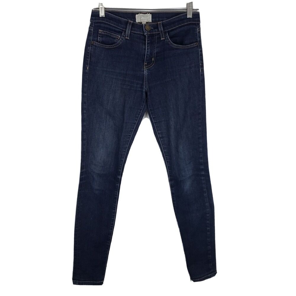 Current Elliott Jeans The‎ High Waist Skinny Size 26 Dark Wash Womens Stretch